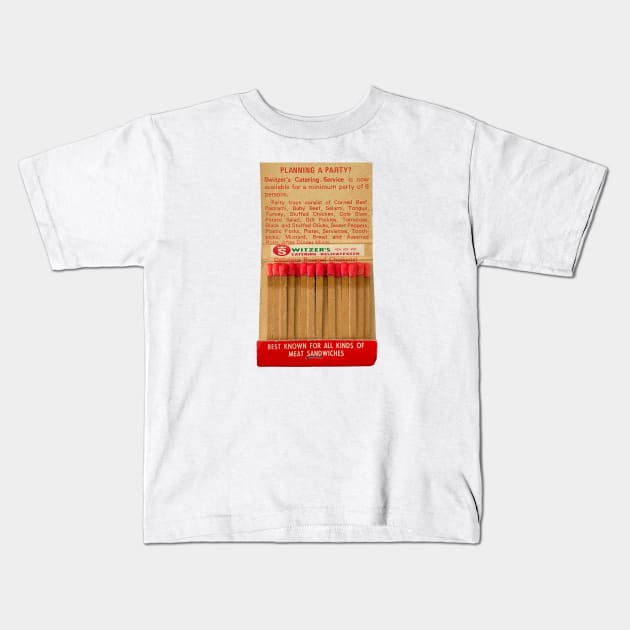 Inside Switzer's Matchbook Cover Kids T-Shirt by ninasilver